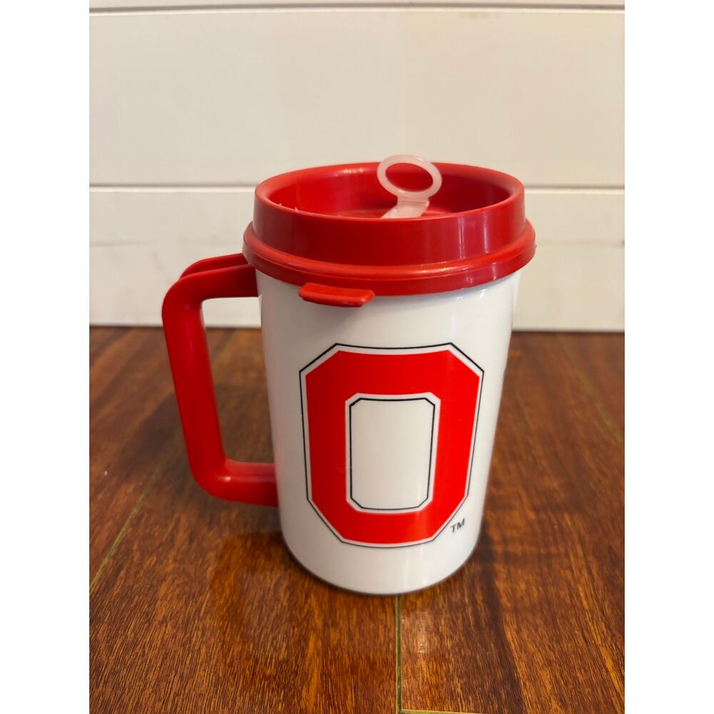 Vintage Ohio State Buckeyes Travel Mug Hot & Cold Coffee Cup Mug - Picture 3 of 7